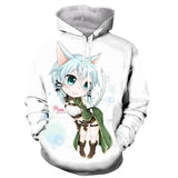 Anime Kawaii Girl Sino Hoodies